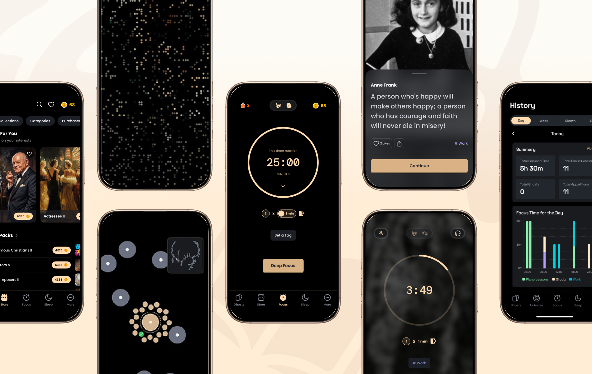 Catch the Ghost — app screens